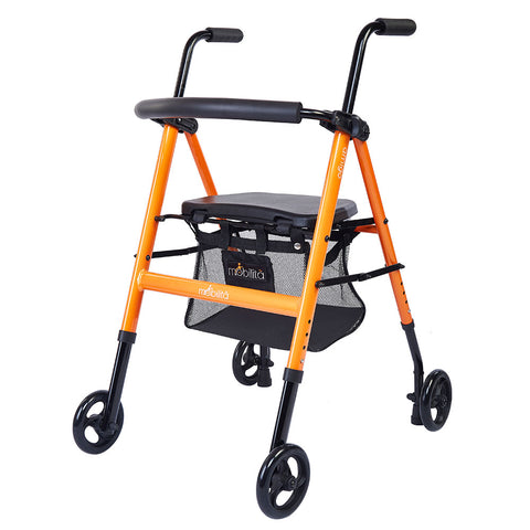 M 200MO - Aluminium Walker - Foldable - Metallic Orange