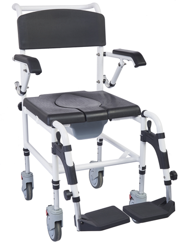 M401 - Deluxe Aluminium Shower | Commode Chair