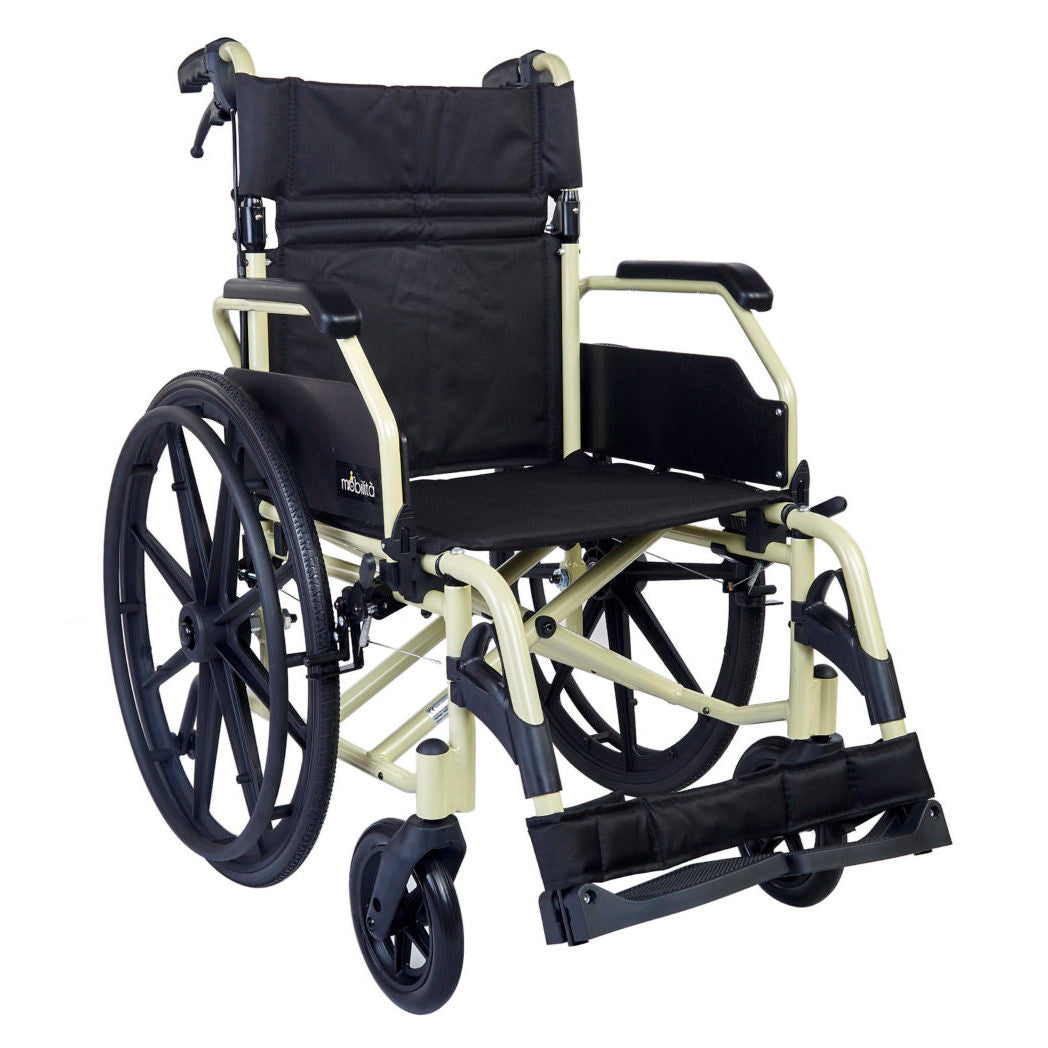 m 602 MC - Aluminium Wheelchair - Flip up armrest - Metallic Champagne