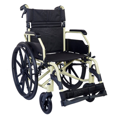 m 602 MC - Aluminium Wheelchair - Flip up armrest - Metallic Champagne