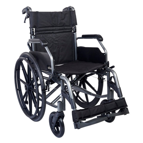 M 602 MG - Aluminium Wheelchair - Flip up armrest - Metallic Graphite