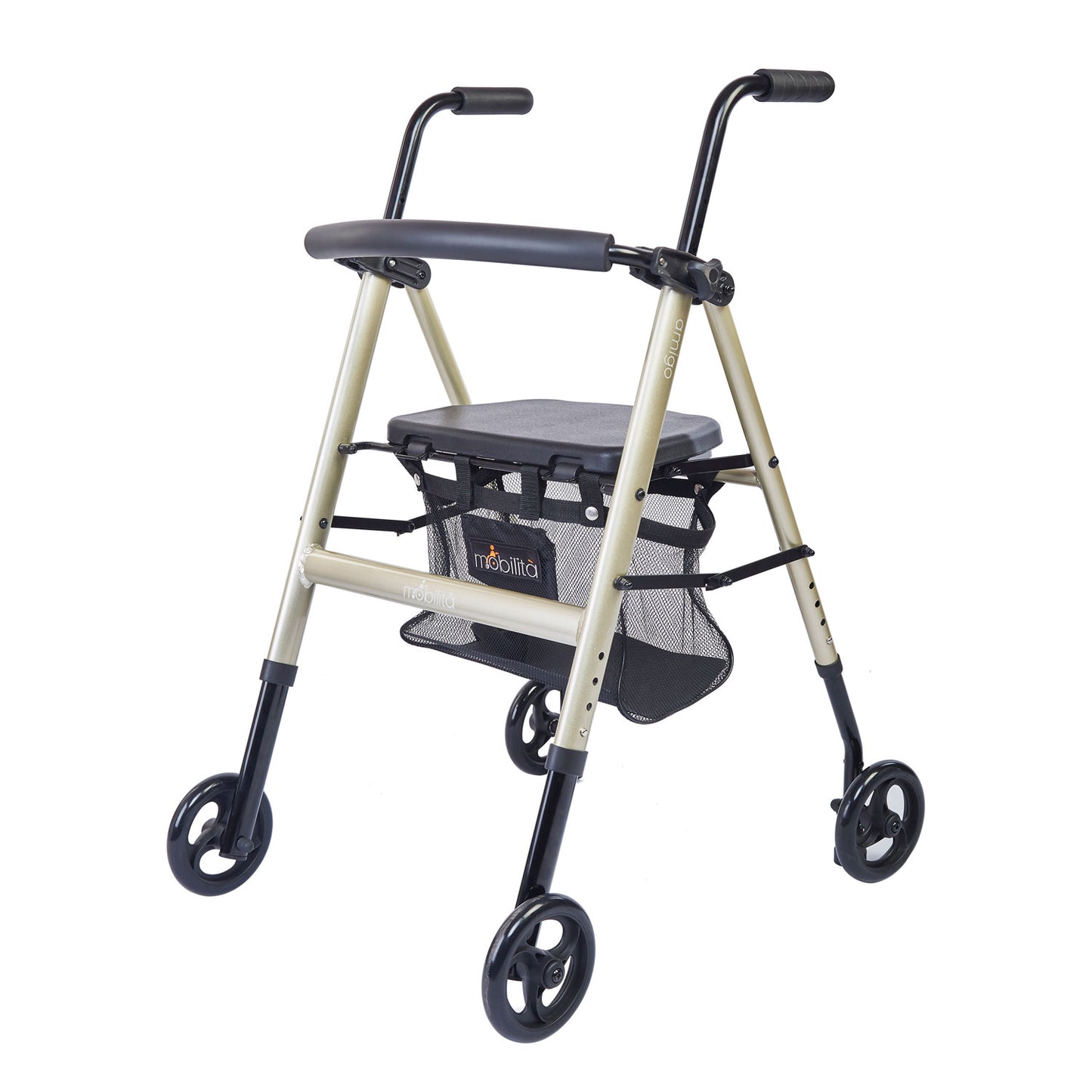 M 200MC - Aluminium Walker - Foldable - Metallic Champagne