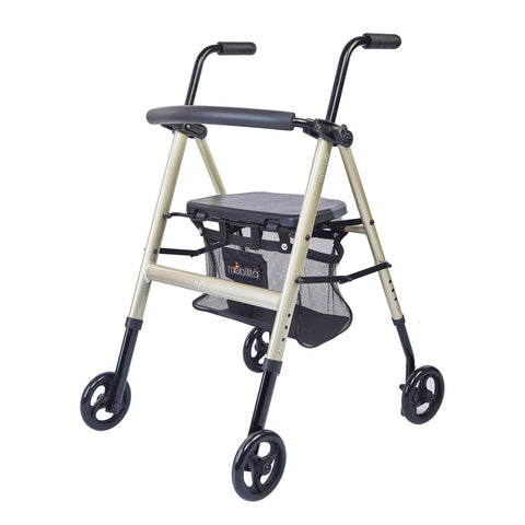 M 200MC - Aluminium Walker - Foldable - Metallic Champagne