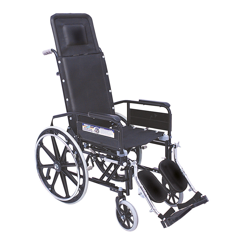 Reclining Wheel Chair With Elevated Footrest