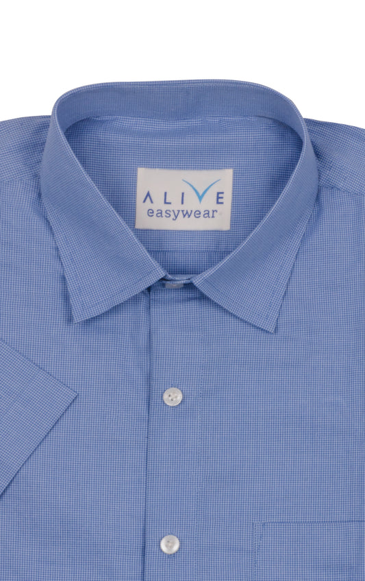 Alive EasyWear Shirt - Premium Blue - Short Sleeve