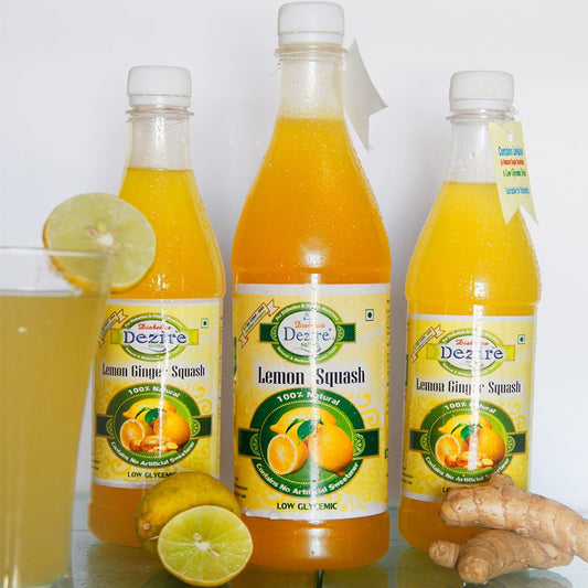 Lemon Ginger Squash - 300Ml - Sugarless Squash