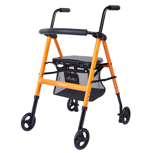M 200MO - Aluminium Walker - Foldable - Metallic Orange