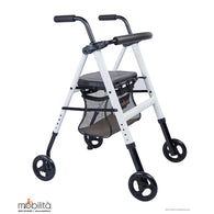 M 200MW - Aluminium Walker - Foldable - Metallic White