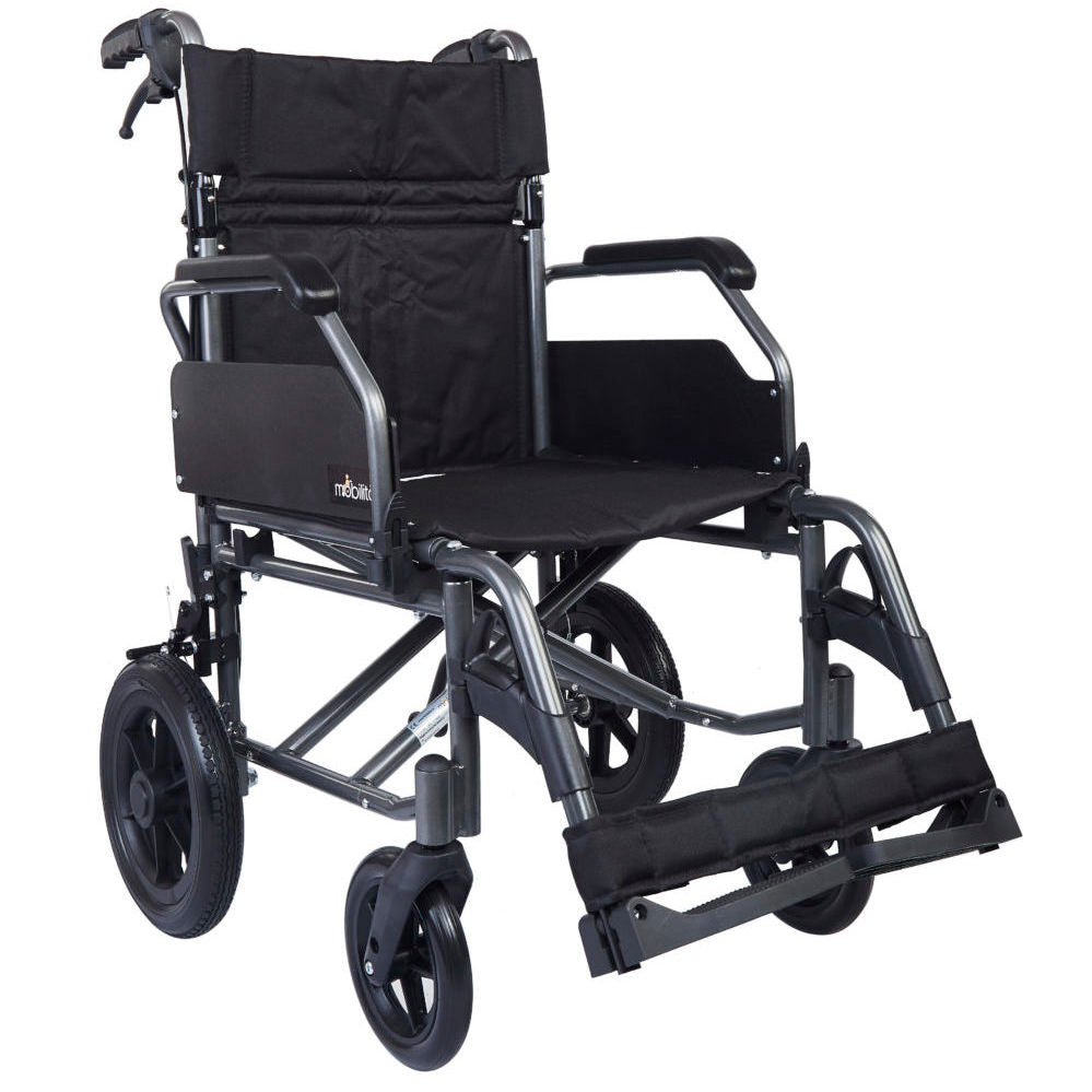 m 601 MG - Aluminium Wheelchair - Flip up armrest -  Metallic Graphite