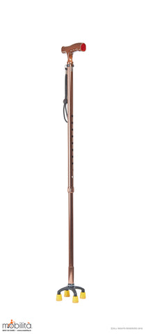 M 705 - Walking Cane - Square Paw - Straight Shank - Champagne Brown
