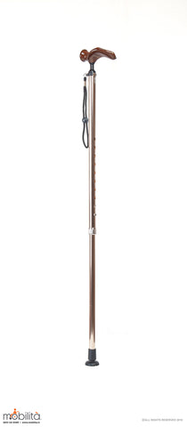 M 716 - Walking Cane - Single Foot - Palm Shaped Handle - Champagne Gold