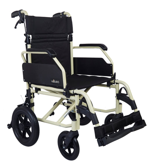 m 601 MC - Aluminium Wheelchair - Flip up armrest -  Metallic Champagne