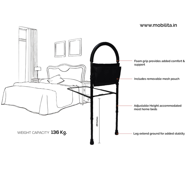 BED SIDE RAIL AND SUPPORT (M500)